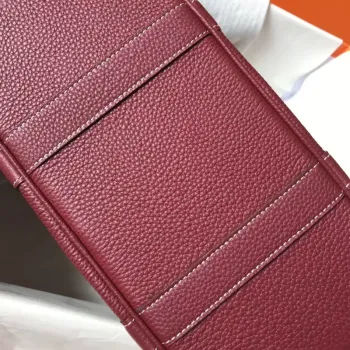 Hermes Ruby Clemence Garden Party 30cm Ručně vyráběná taška