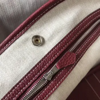 Hermes Ruby Clemence Garden Party 30cm Ručně vyráběná taška