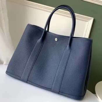Hermes Navy Fjord Garden Party 30cm s potištěnou podšívkou