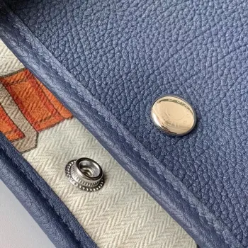 Hermes Navy Fjord Garden Party 30cm s potištěnou podšívkou