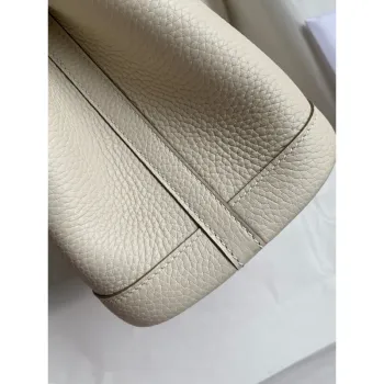 Hermes Garden Party 30 Ručně vyráběná taška z kůže Clemence v odstínu Craie