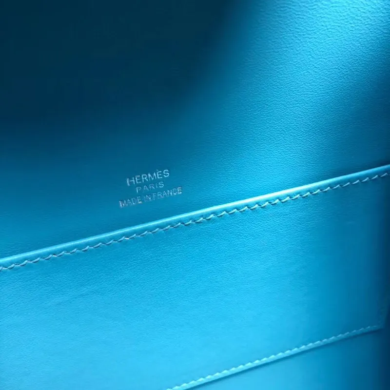 Hermes GR24 Batoh v modré barvě z telecí kůže