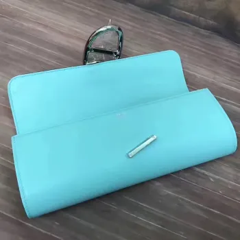 Hermes Ručně vyráběná Egee Clutch v atoll modré kůži Swift