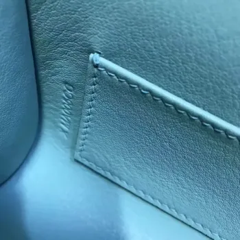 Hermes Ručně vyráběná Egee Clutch v atoll modré kůži Swift