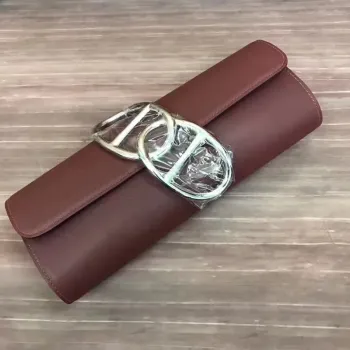 Hermes Ručně vyráběná Egee Kabelka v kůži Havane Swift