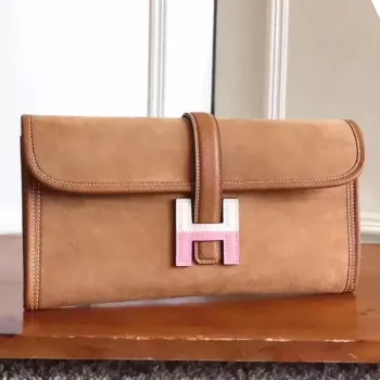 Hermes Ocre Suede Jige Elan 29 Kabelka