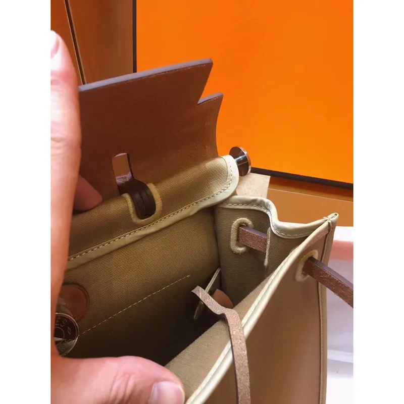 Hermes Herbag Zip 31cm Taška v Hnědé a Béžové