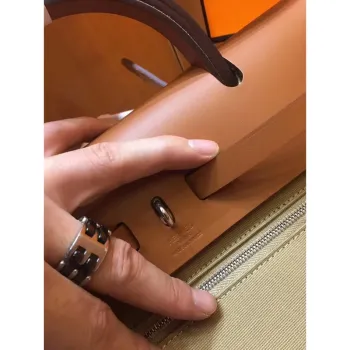 Hermes Herbag Zip 31cm Taška v Hnědé a Béžové