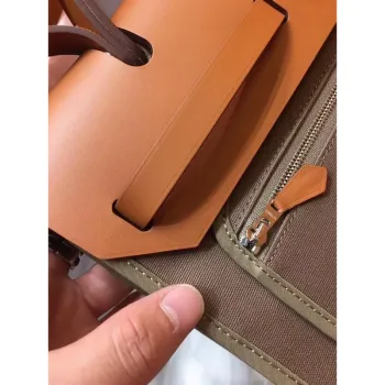 Hermes Herbag Zip 31cm Taška v Hnědé a Taupe