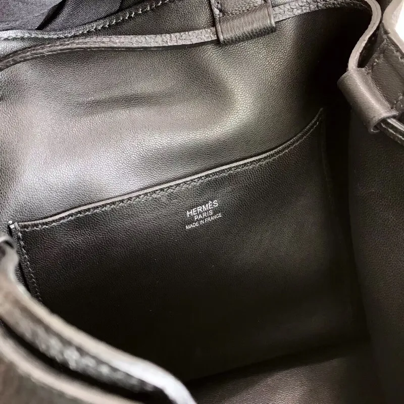 Taška Hermes Licol 17cm v černé barvě z kůže Evercolor.