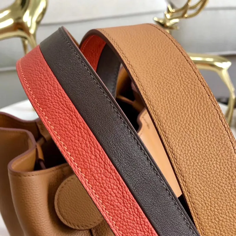 Taška Hermes Licol 17cm v hnědé barvě Evercolor z telecí kůže