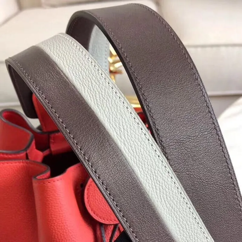 Hermes Licol 17cm Taška v červené Evercolor telecí kůži