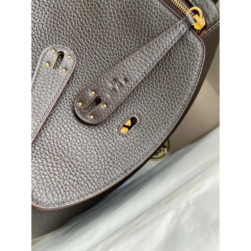 Hermes Lindy 26 Ručně vyráběná taška z kůže Ebene Clemence