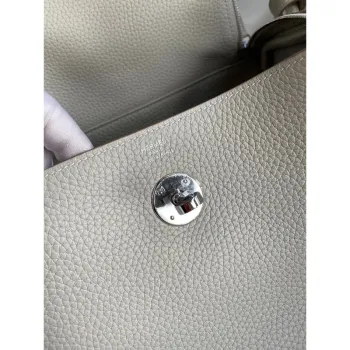 Hermes Lindy 26 Ručně vyráběná taška z kůže Beton Clemence