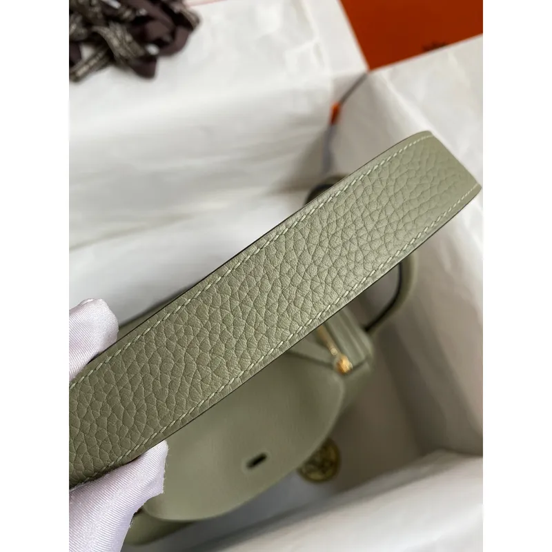 Hermes Lindy 26 Ručně vyráběná taška v kůži Sauge Clemence
