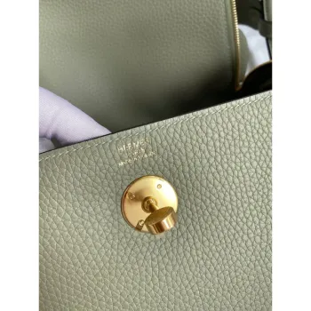 Hermes Lindy 26 Ručně vyráběná taška v kůži Sauge Clemence