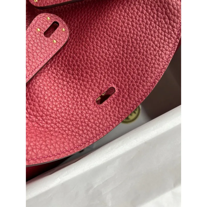 Hermes Lindy 26 Ručně vyráběná taška z rubínové kůže Clemence