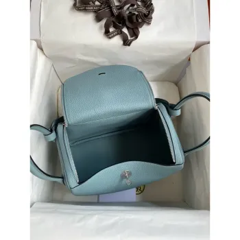 Hermes Lindy 26 Ručně vyráběná taška z kůže Ciel Clemence