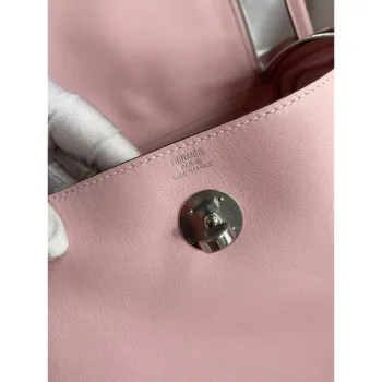 Hermes Lindy 26 Ručně vyráběná taška v růžovém Sakura Swift telecím kůži