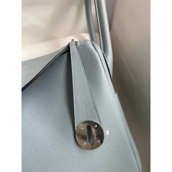 Hermes Lindy 26 Ručně vyrobená taška v modré kůži Evercolor