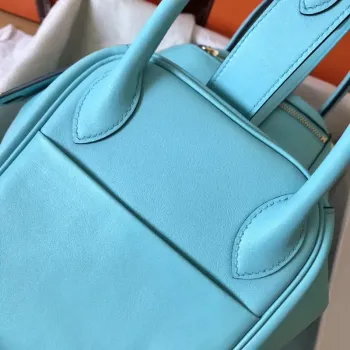 Hermes Blue Atoll Lindy 26cm Swift Ručně vyráběná taška