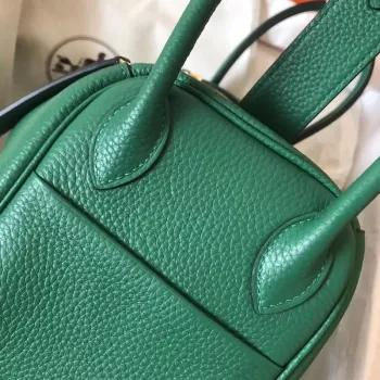 Hermes Vert Vertigo Lindy 26cm Clemence Ručně vyráběná taška
