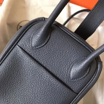 Hermes tmavě modrá Lindy 26cm taška z kůže Clemence ručně vyrobená