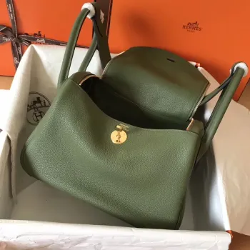 Hermes Canopee Lindy 26cm Clemence Ručně vyráběná taška