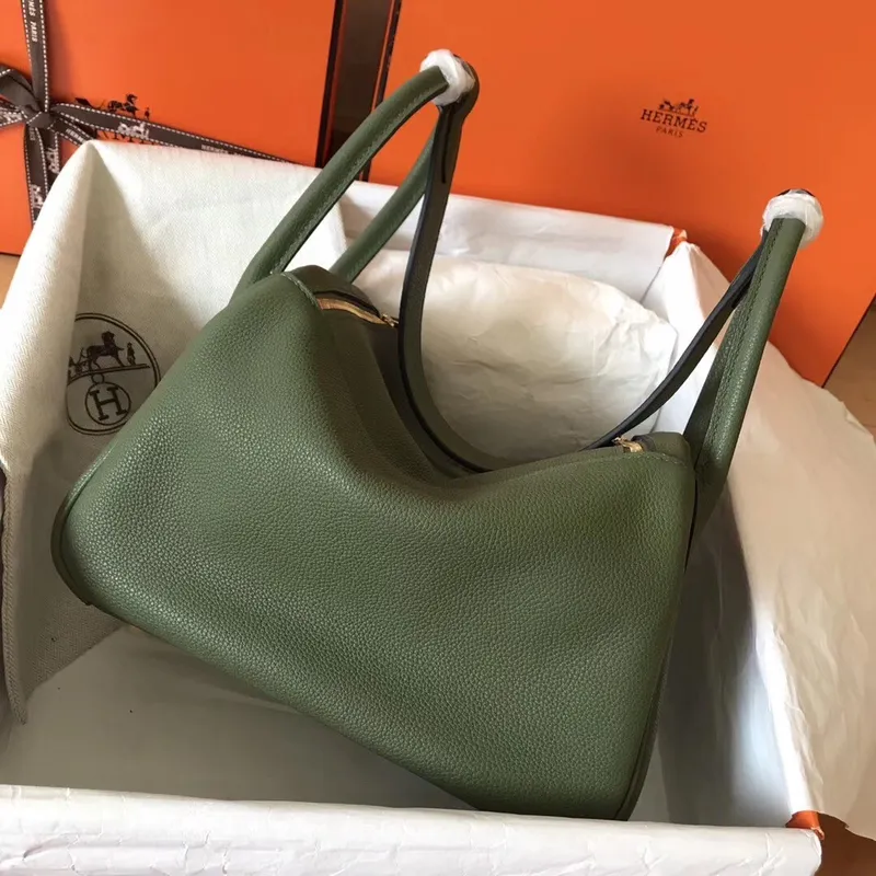 Hermes Canopee Lindy 26cm Clemence Ručně vyráběná taška