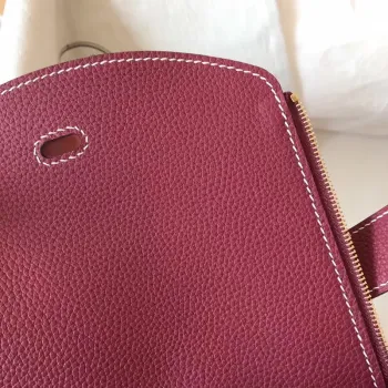 Hermes Ruby Lindy 26cm Clemence Ručně vyráběná taška