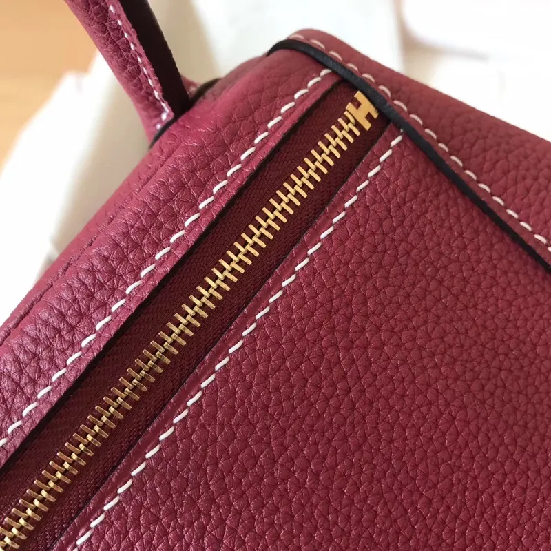 Hermes Ruby Lindy 26cm Clemence Ručně vyráběná taška