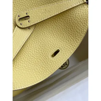 Hermes Lindy 26 Ručně vyráběná taška v kůži Jaune Poussin Clemence