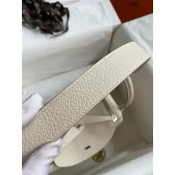 Hermes Lindy 26 Ručně vyráběná taška z kůže Clemence v odstínu Craie