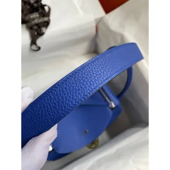 Hermes Lindy 26 Ručně vyráběná taška v modré elektrické kůži Clemence