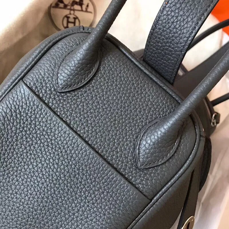 Hermes Ardoise Lindy 26cm Clemence Ručně vyráběná taška