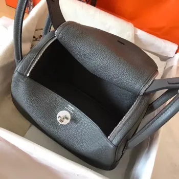 Hermes Ardoise Lindy 26cm Clemence Ručně vyráběná taška