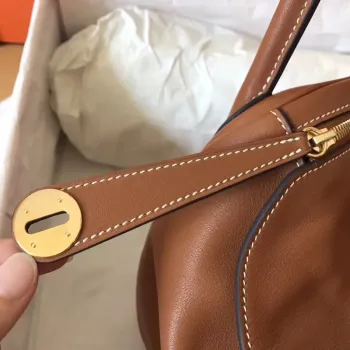 Hermes Gold Lindy 30cm Swift Ručně vyráběná taška