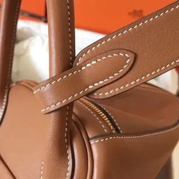 Hermes Gold Lindy 30cm Swift Ručně vyráběná taška