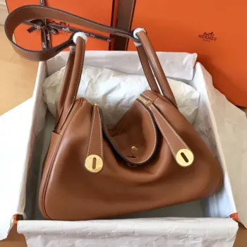 Hermes Gold Lindy 30cm Swift Ručně vyráběná taška