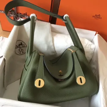 Hermes Canopee Lindy 30cm Clemence Ručně vyráběná taška