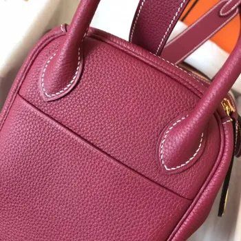 Hermes Ruby Lindy 30cm Clemence Ručně vyráběná taška
