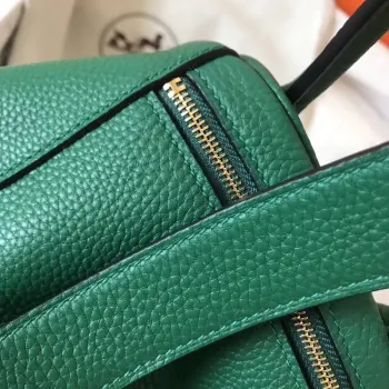 Hermes Vert Vertigo Lindy 30cm Clemence Ručně vyráběná taška
