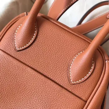 Hermes Gold Lindy 30cm Clemence Ručně vyráběná taška