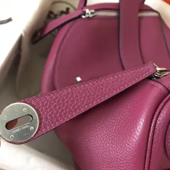 Hermes Purple Lindy 30cm Clemence Ručně vyráběná taška