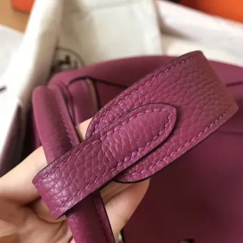 Hermes Purple Lindy 30cm Clemence Ručně vyráběná taška