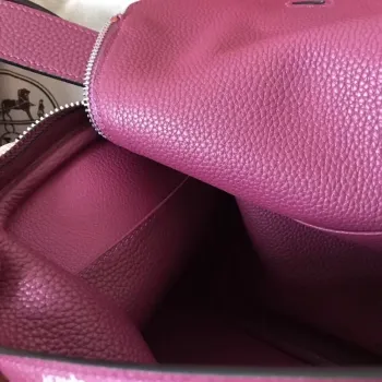 Hermes Purple Lindy 30cm Clemence Ručně vyráběná taška
