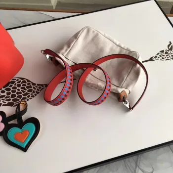 Hermes Red Picotin Lock 18cm Taška s pletenými rukojeťmi