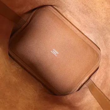 Hermes Gold Picotin Lock 18 Taška s pletenými rukojeťmi