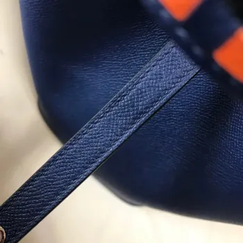 Hermes Sapphire Picotin Lock 18 Taška s pletenými rukojeťmi