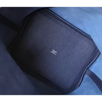 Hermes Sapphire Picotin Lock 18 Taška s pletenými rukojeťmi